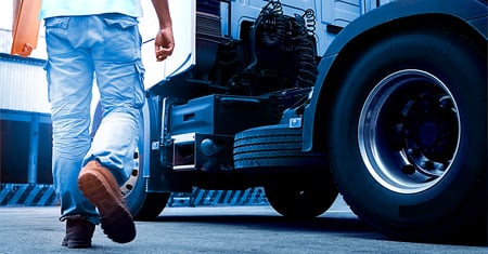 driver walking to truck